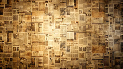 Canvas Print - The background of the design is made using the texture of old newspaper wallpaper.