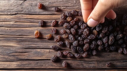 Raisin grain closeup view