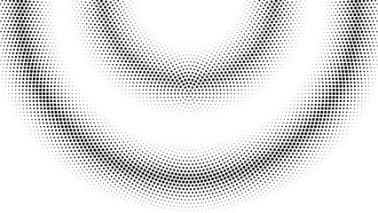 Poster - Modern abstract background. Halftone dots in circle form. Round logo. Vector dotted frame. Design element or icon.