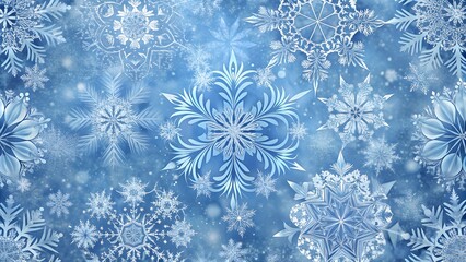 Wall Mural - blue christmas background