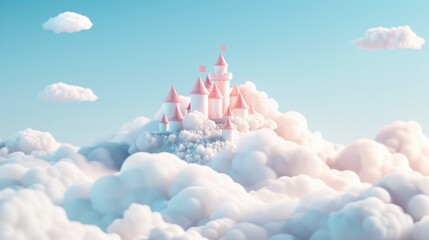 Poster - Discover the artistry of cloud cybersecurity through surreal scenes where digital fortresses float amidst dreamlike clouds.