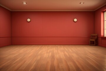 Wall Mural - Empty empty room stage backgrounds flooring hardwood.