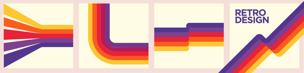 Wall Mural - abstract retro background