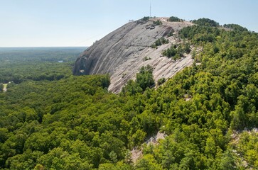 Wall Mural - Aerial view of Stone Mountain in Georgia