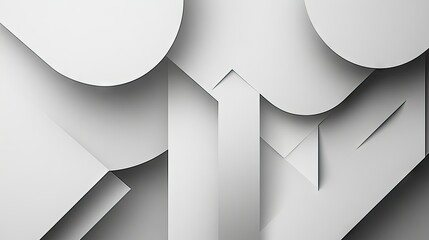 Poster - Abstract geometric shapes with a monochromatic color scheme, creating a minimalist and sleek background.
