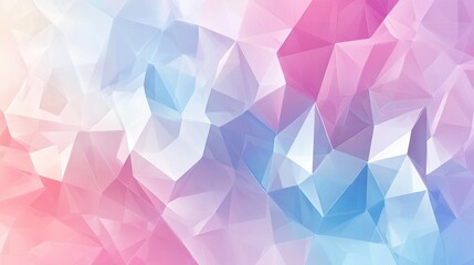 Leinwandbilder - Abstract polygonal patterns with soft pastel colors, creating a modern and stylish background.