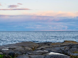 Scenic view of High coast archipelago in Sweden