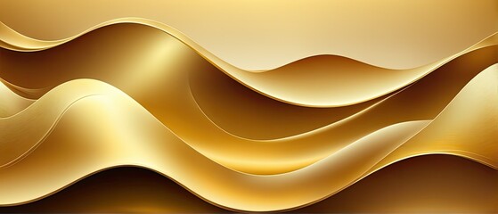 Sticker - Abstract Golden Waves Background