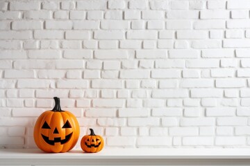 Sticker - Holloween decoration halloween pumpkin brick. AI generated Image by rawpixel.