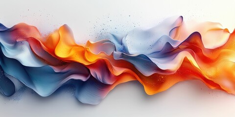 Canvas Print - Abstract wavy design in vibrant colors and textures.