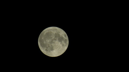 Full Moon Against Dark Night Sky