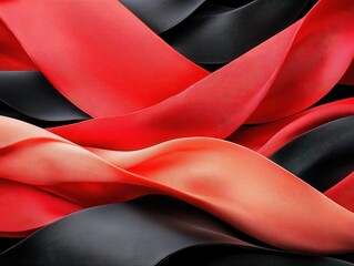 Wall Mural - Abstract Red  Black  and Orange Wavy Texture Background