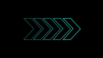 Poster - Arrow loop animation direction concept. Blue arrow icon concept. Arrow direction sign animation.