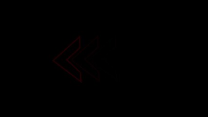 Poster - Arrow direction animation. Glowing neon arrow loading with rising animation for dynamic visual effects.