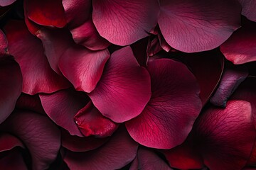 Canvas Print - red rose petals