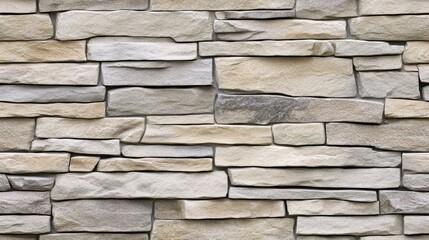 Poster - The wall features a detailed stone mosaic tile design, showcasing a blend of colors and a textured appearance that enhances decor in various settings SEAMLESS PATTERN