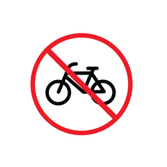 road sign icon, bicycles no parking allowed. suitable for poster and web icon use	