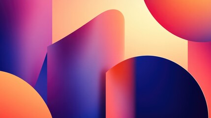 Poster - An advanced graphic design featuring fluid shapes, gradients, and modern typography, representing creative branding