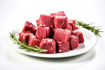 Canvas Print - Beef rosemary plate meat.