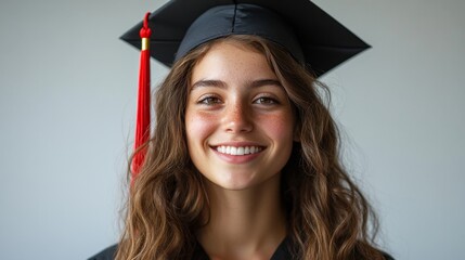 Smiling Graduate in Cap