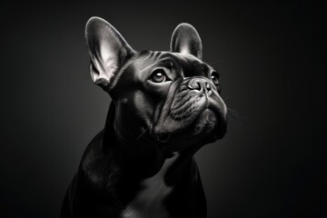 Sticker - French bulldog monochrome animal mammal.