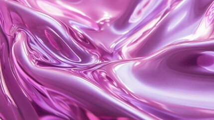 Canvas Print - Abstract purple fluid texture with smooth, shiny surfaces.