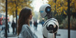 © Oleksandr - man talking with robotic technology ai.futuristic or machine learning concepts