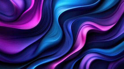 Wall Mural - Abstract waves of vibrant colors in fluid motion.