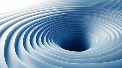 Poster - A swirling blue vortex with smooth, concentric waves creating a sense of depth.