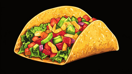 Sticker - Veggie Taco.