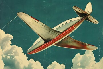 Canvas Print - Airplane aircraft airliner vehicle.