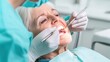 © pornchan - Elderly woman receiving a dental checkup as part of a public health program, elderly dental care, preventive oral health