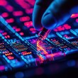 ©  Green Creator - Cybercrime scene with a forensic analyst extracting data from a compromised device, cyber forensics, device analysis