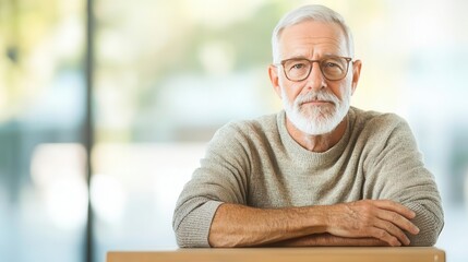 Wall Mural - Senior man attending a wellness workshop on arthritis management, learning joint health tips, elderly arthritis care, wellness and mobility