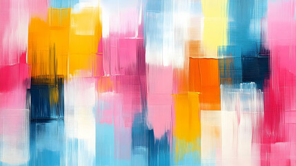 Canvas Print - Abstract painting featuring vibrant colors and dynamic brush strokes.