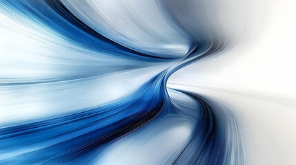 Wall Mural - An abstract swirl of blue and white colors creating a dynamic, flowing visual effect.