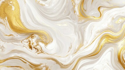 A seamless background of swirling marble textures in shades of white and gold, offering a luxurious and elegant design.