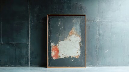 Poster - Elegant blank black horizontal frame, minimalist design, perfect for showcasing treasured memories or artwork, enhances any interior decor with its sleek simplicity.