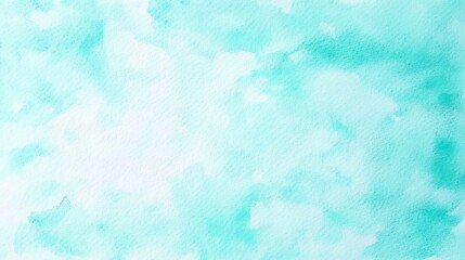 Poster - Pastel Green Blue Watercolor Background, a soft blend of green and blue hues, evokes a serene summer or spring atmosphere, perfect for creative projects and designs.