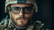 © Vertigo Images - Close-up portrait of a soldier in uniform, looking intently at the camera.