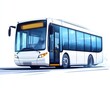 © Rossarin - A sleek, white city bus in motion, showcasing modern design and urban transportation efficiency.