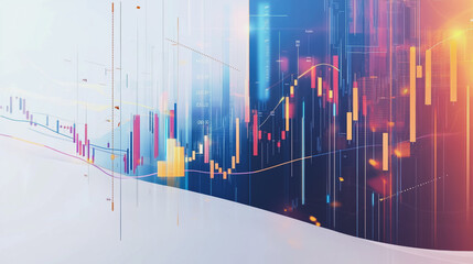 charts and graphs with statistics to innovative analyze business potential and forecast future development of companies growth.