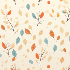 Canvas Print - Autumn leaves patterned backgrounds plant art.