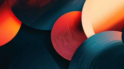 Fototapete - Detailed shot of a sleek, abstract graphic with geometric patterns and gradients, showcasing a professional and contemporary visual style.