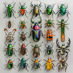 Insect photoset,beautiful colourful bugs