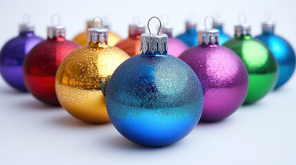 Vibrant Multicolored Christmas Ornaments