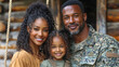 © Vertigo Images - A family portrait of a military family.