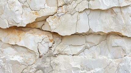 Cracked White Rock Wall Texture