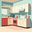 © MrOwlCreatives - modern kitchen illustration