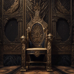 background illustration of royal throne chair